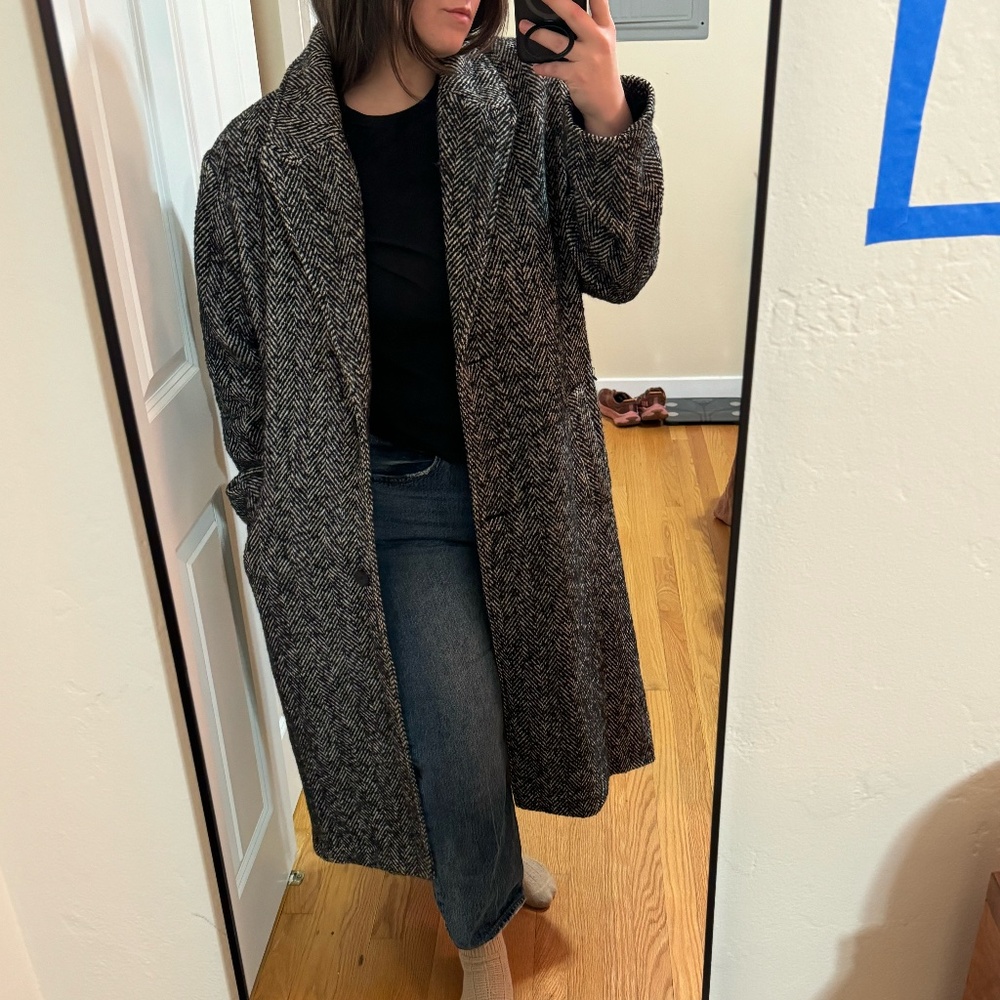 Abercrombie Wool-Blend Tailored Topcoat